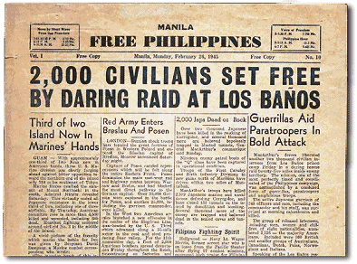 Image result for the liberation of manila newspaper article
