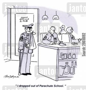 'I dropped out of Parachute School.'